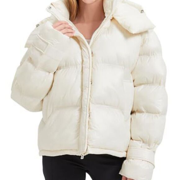 Charm Miles Women's Cream Puffer Jacket NWT - Picture 2 of 10